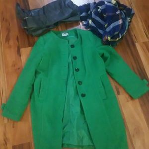 Worthington green dress coat Size L